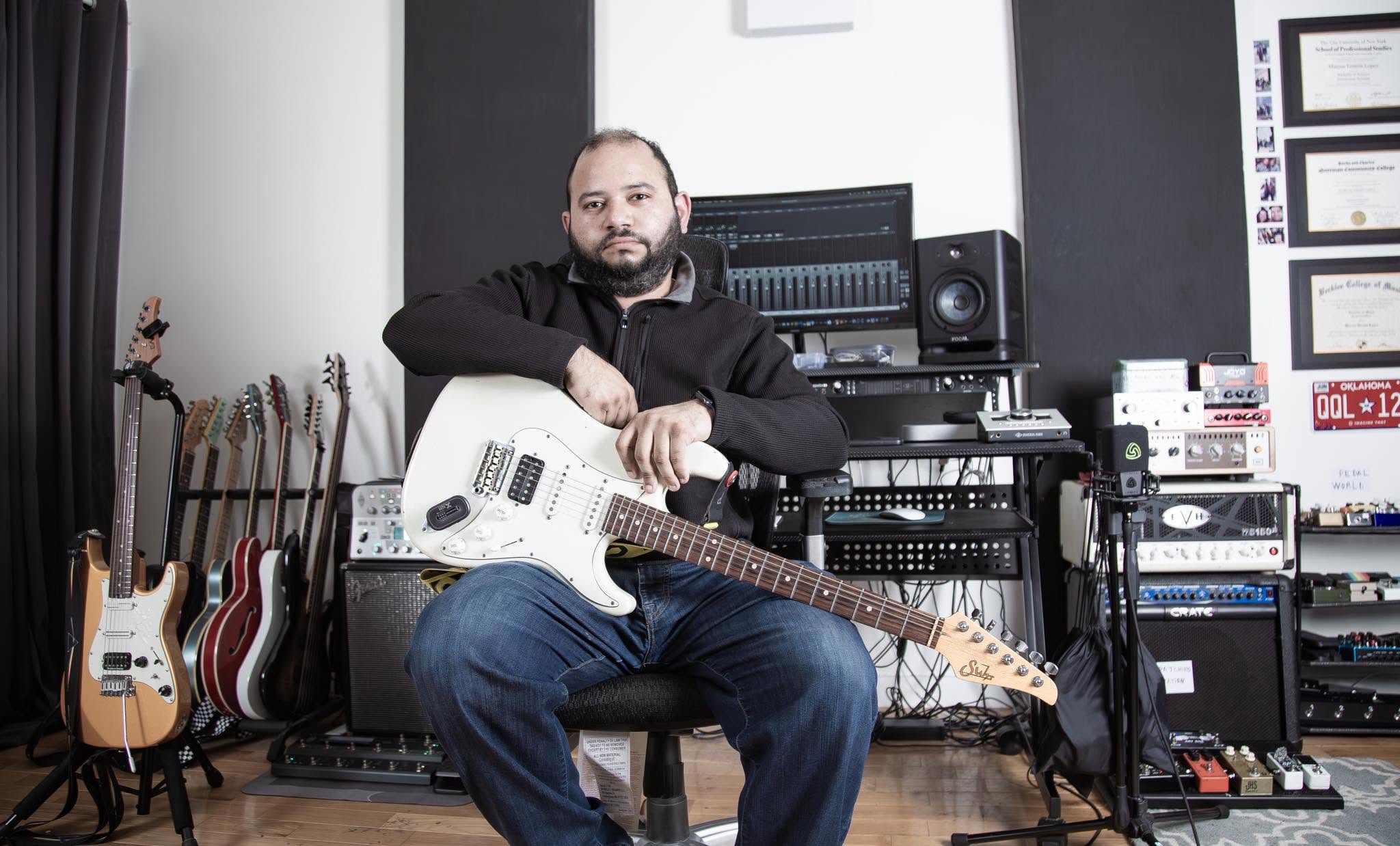 Marcos Fermin in the studio